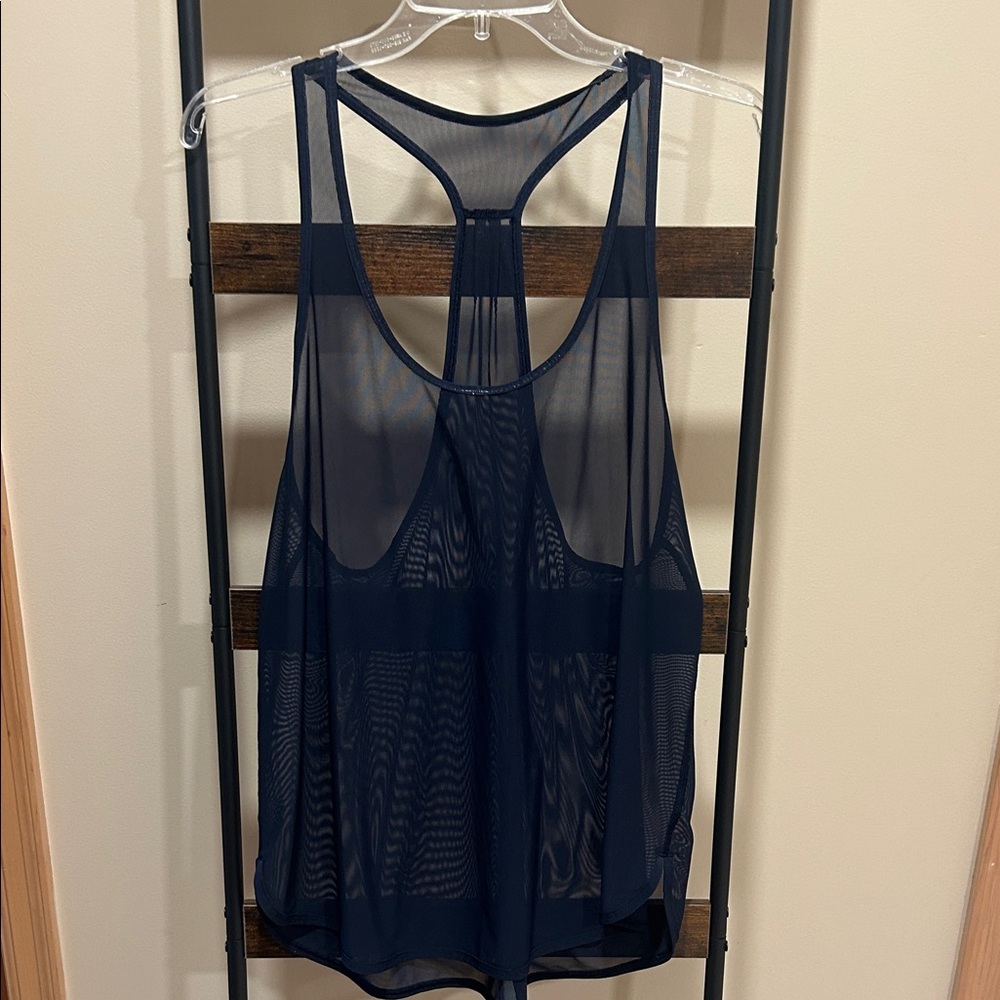 LULULEMON Navy Mesh Racerback Tank - Picture 2 of 4